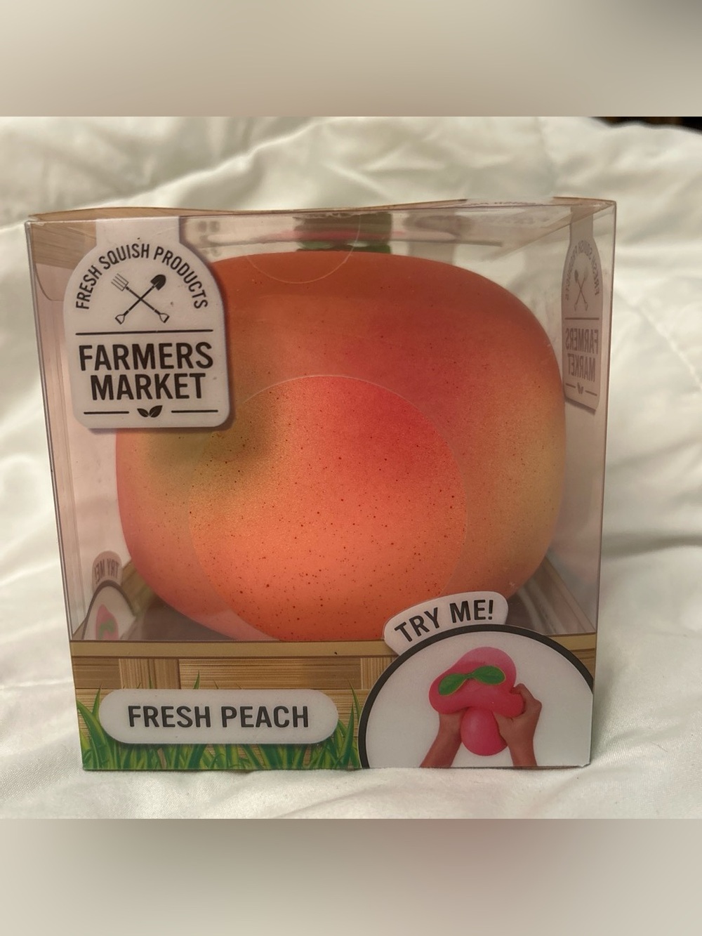 Fresh Peach Squishy Toy - Peach Colored Kids Learning Toy